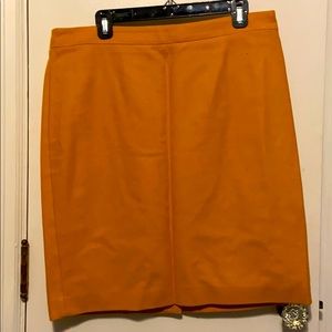 Mustard J Crew wool pencil skirt size 14